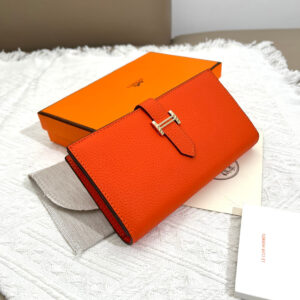 Hermes Women’s Togo Leather Vertical Zip Wallet