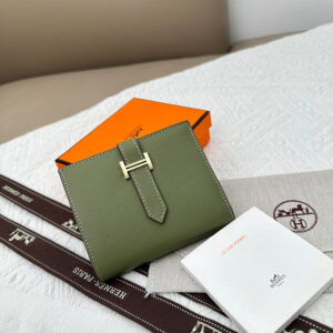Hermès Palm-Grain Leather Vertical Wallet