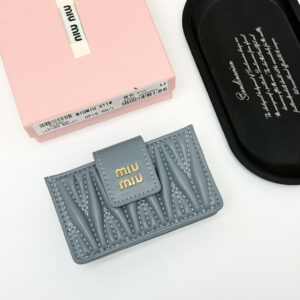 Miu Miu Pleated Leather Card Holder V11