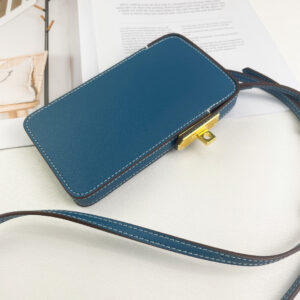 Hermès Hac a Box Tadelakt Calfskin Phone Case with Adjustable Shoulder Strap