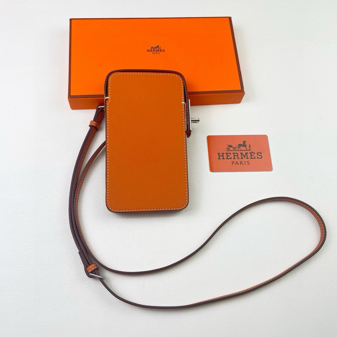 Hermes Hac a Box Tadelakt Calfskin Phone Case