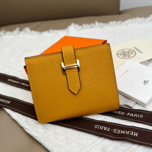 Hermes Gold-Hardware Vertical Bifold Wallet