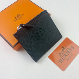 Hermes Silk’in Togo Leather Women’s Compact Wallet