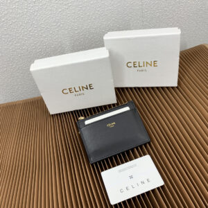 Triomphe Lambskin Zipper Card Holder