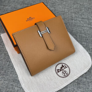 Hermès Palm-Pattern Cowhide Vertical Wallet, Model 5120