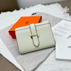 Hermes Togo Leather Tri-Fold Wallet