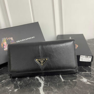 Prada Saffiano Leather Large Snap Wallet