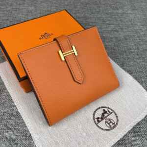 Hermès Palm-Grain Calfskin Vertical Wallet