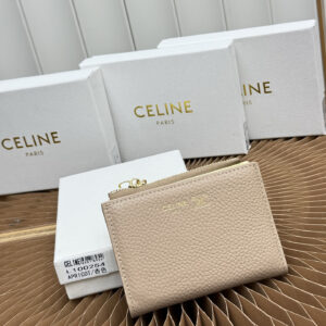 CELINE Short Leather Wallet