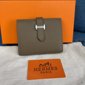 Hermes Solid Leather Vertical Wallet