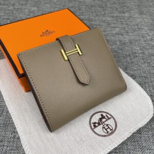 Hermes Vertical Palm-Grain Leather Wallet