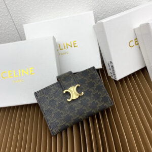 Celine ACCORDEON Triomphe Leather Card Holder