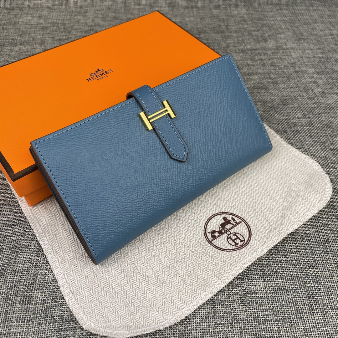 Hermès Women's Empson Leather Long Zip Wallet