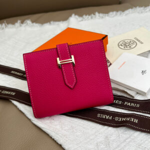 Hermes Vertical Pocket Wallet with Gold-Tone Hardware