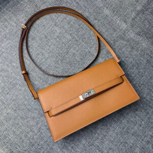 Hermes Kelly Palm-Grain Leather Shoulder Crossbody Bag