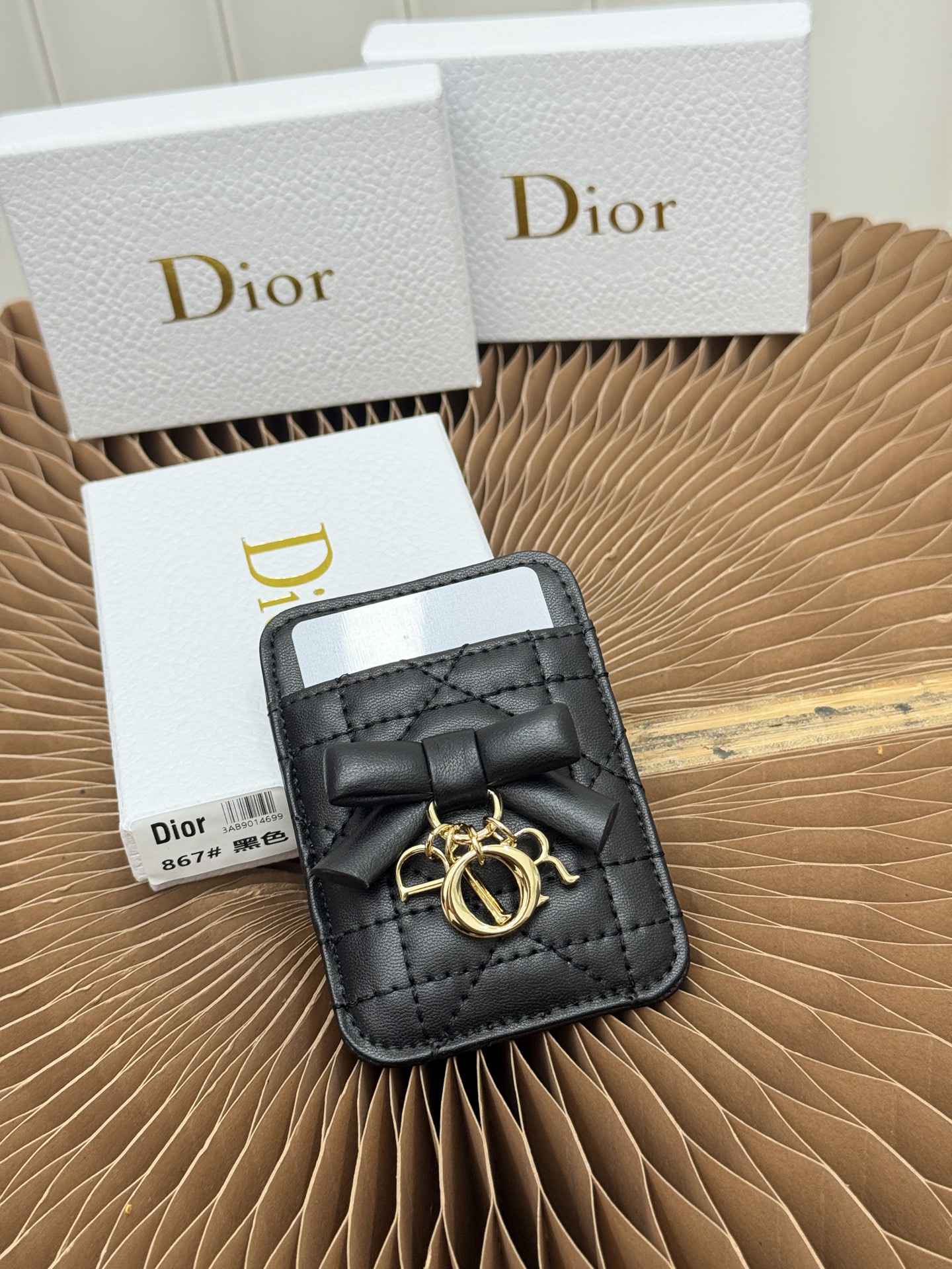 Lady Dior Cannage Lambskin Card Holder