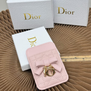 Dior Lady Dior Cannage Leather Card Holder