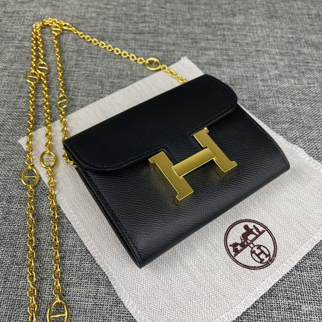 Hermes Constance Palm-Grain Leather Shoulder Bag