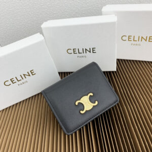 Celine Triomphe Leather Short Wallet