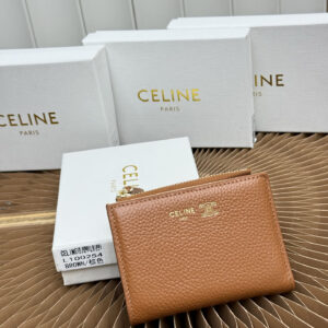 CELINE Short Leather Wallet