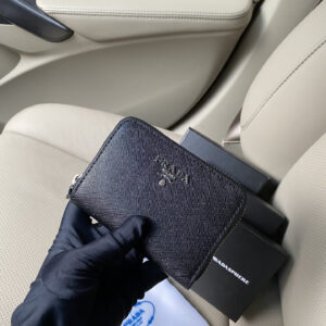 Prada 2MC553 Black Leather Card Holder
