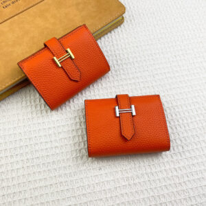 Hermes Litchi-Grain Leather Business Card Holder