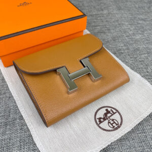 Hermes Constance 537 Palm-Grain Leather Wallet