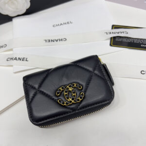 CHANEL Quilted Small Zip Coin Purse