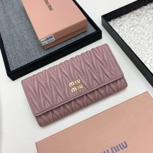 Miu Miu Lambskin Zipper Wallet