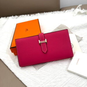 Hermes Women’s Leather Vertical Zip Wallet