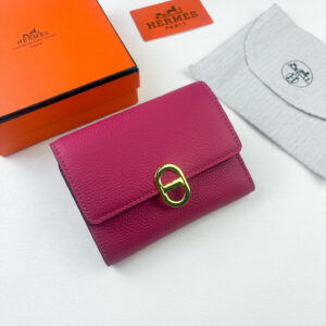 Hermès Togo Calfskin Wallet with Gold-Tone Clasp