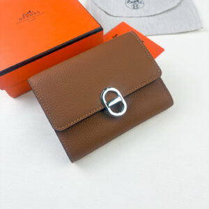 Hermès 231 Silver Clasp Togo Leather Wallet