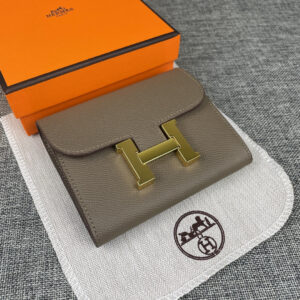 Hermes Constance 537 Palm-Grain Leather Wallet