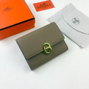 Hermès Togo Calfskin Wallet with Gold Clasp