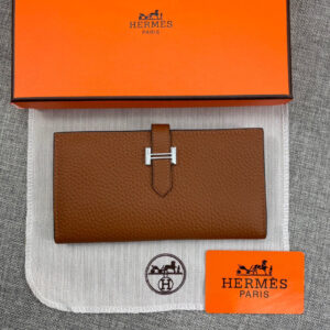 Hermes Women’s Leather Vertical Zip Wallet