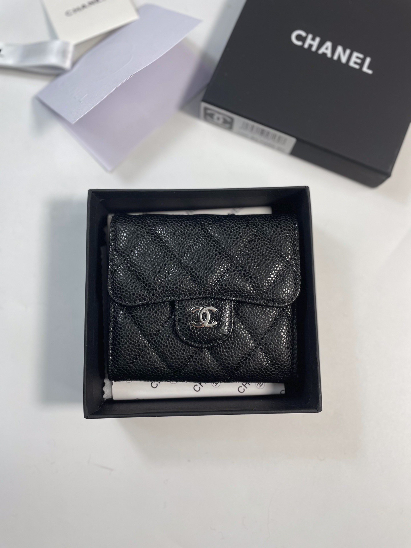 Chanel Classic Caviar Leather Wallet