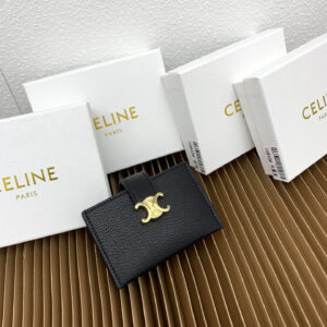 Celine Accordéon Triomphe Leather Card Holder