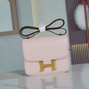 Hermes Constance 3Q Cherry Blossom Pink Epsom Leather Crossbody Bag