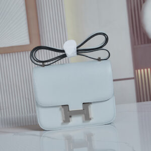 Hermès Constance Shoulder Crossbody Bag in Blue Epsom Leather