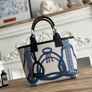 H-Hermes Steeple Canvas Tote Bag