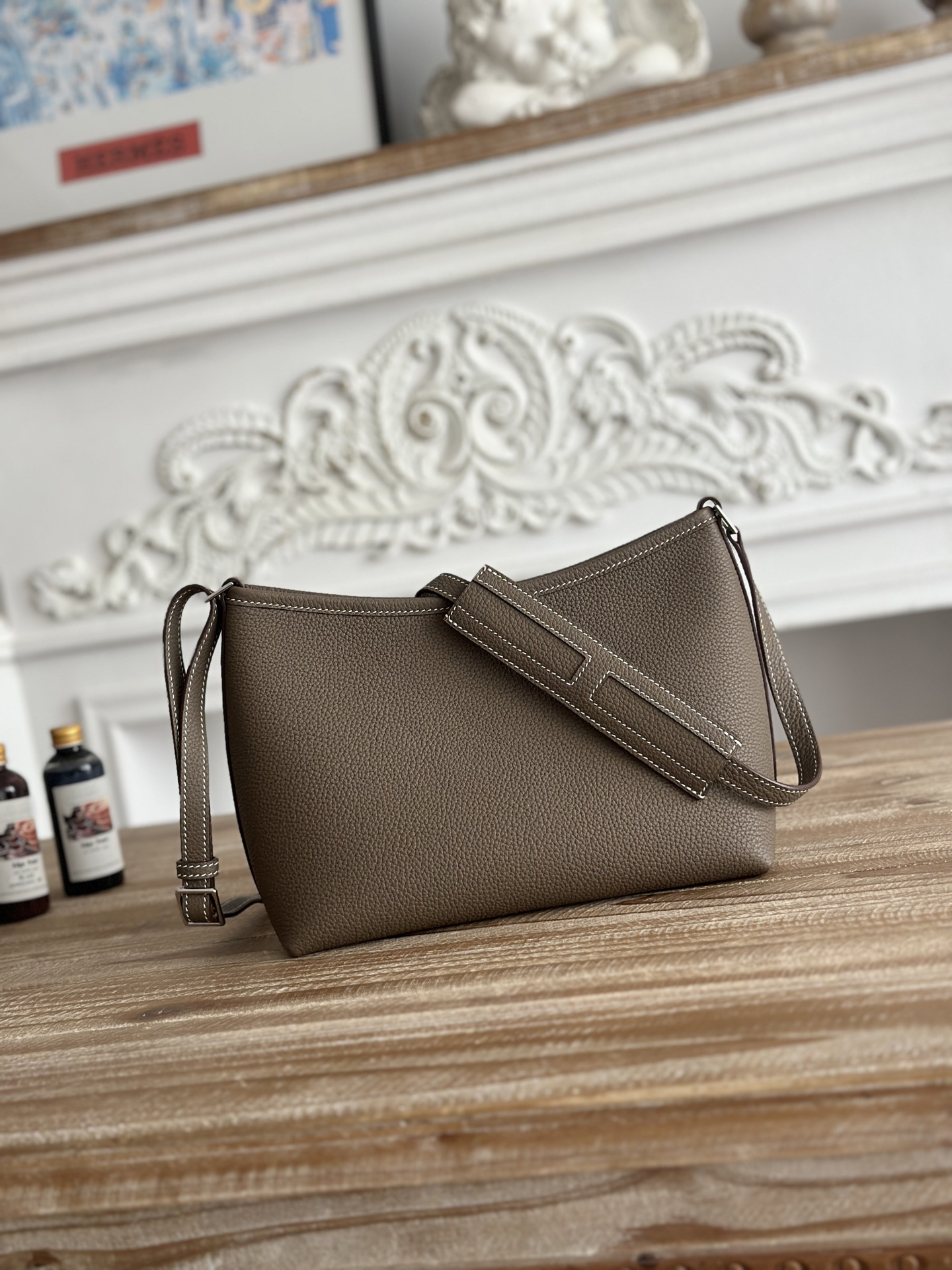 Hermes Berlingot Leather Shoulder Bag