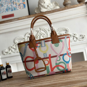 Hermès Steeple Canvas Tote Bag