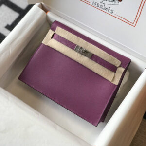 Hermes Dance P5 Evercolor Leather Handbag in Sea Anemone Purple