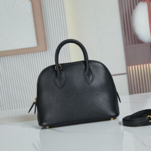 Hermes Bolide 19 Bowling Bag in Black Evercolor Leather