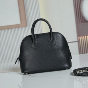 Hermes Bolide 19 cm Evercolor Leather Bowling Bag – Black