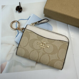 COACH C8275 Signature Leather Coin Purse