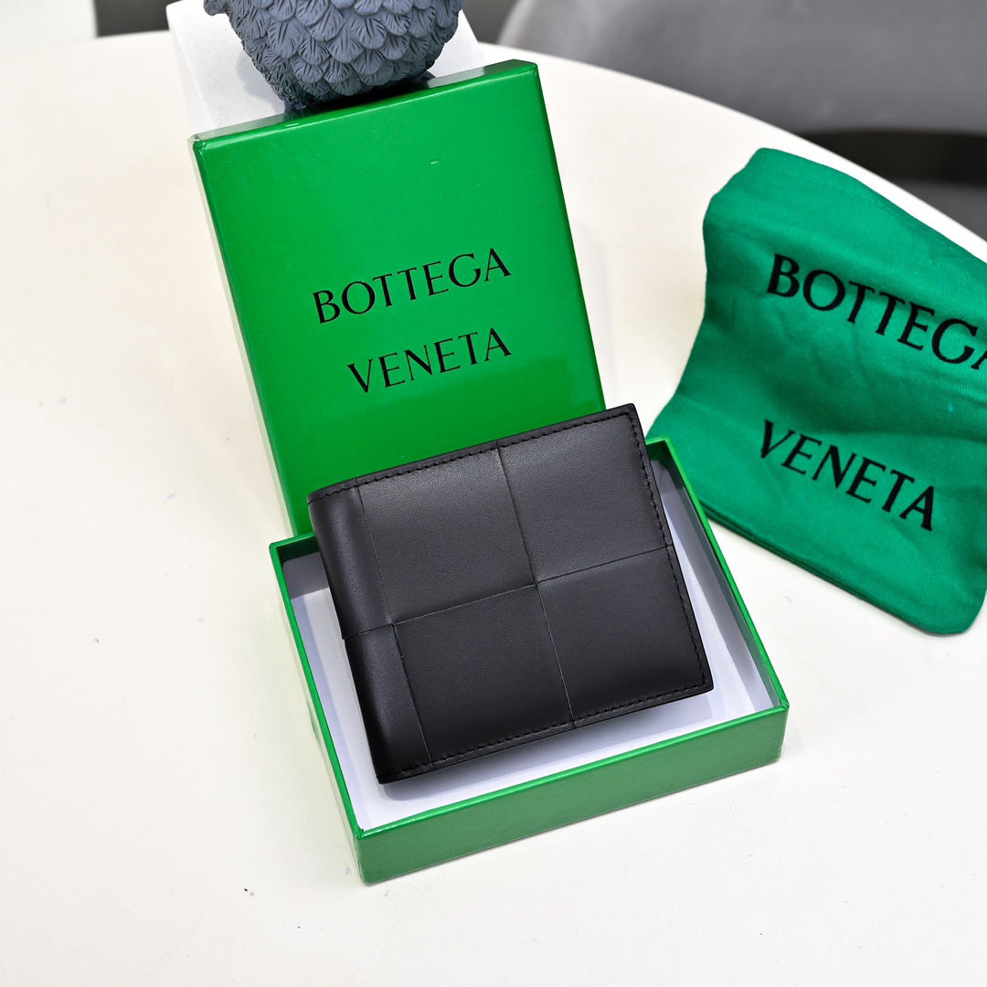 Cassette Woven Leather Bi-Fold Wallet