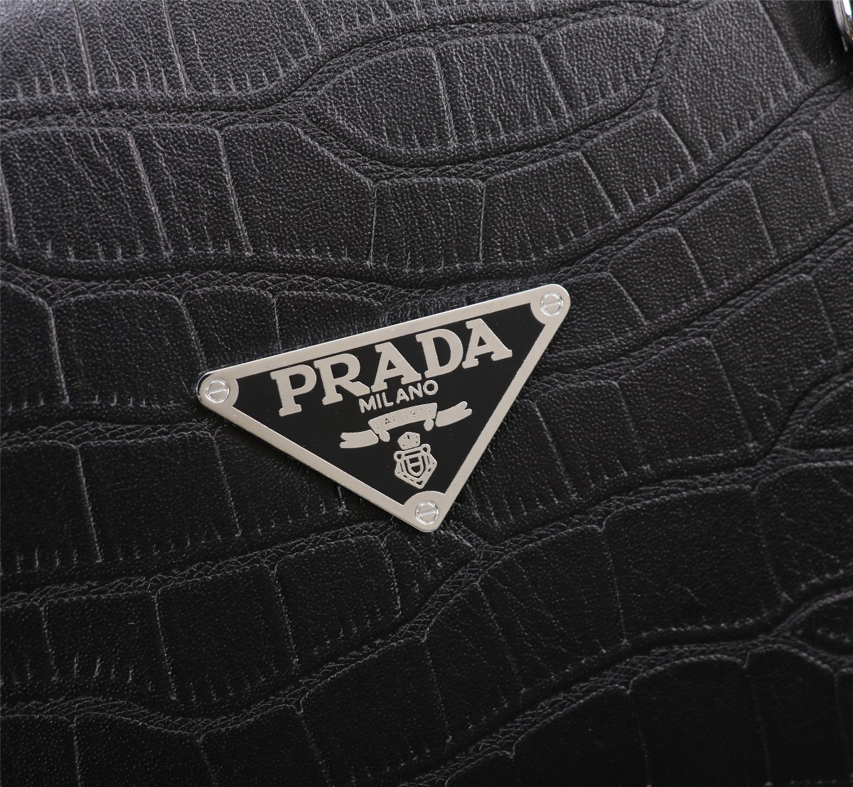 Prada Leather Briefcase - Image 2