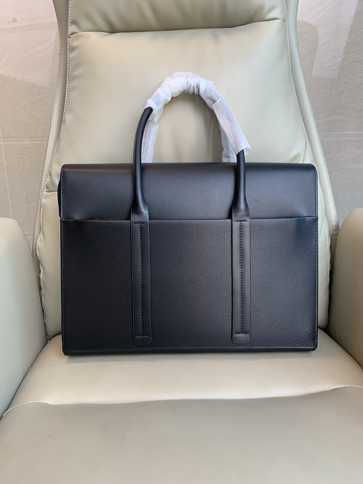 Prada Embossed Leather Briefcase - Image 2