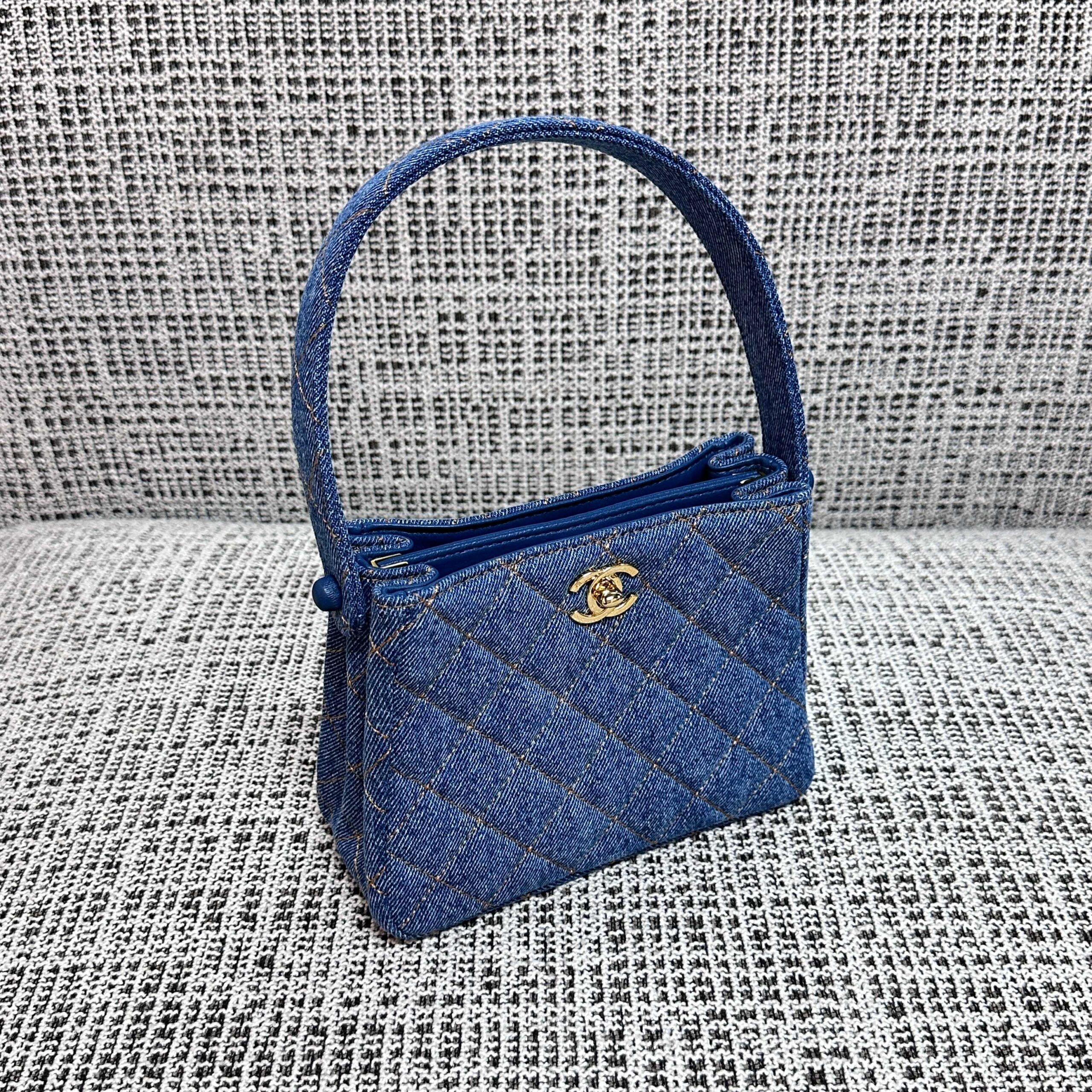 Chanel Vintage Denim Twin-Star Handbag - Image 2